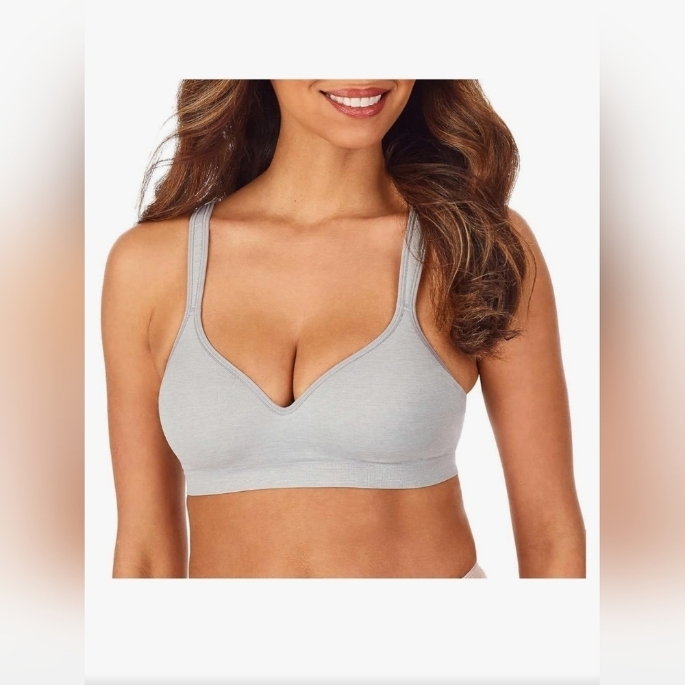 110)CAROLE HOCHMAN Seamless Comfort Bra Wire Free Molded Cups Comfort Straps